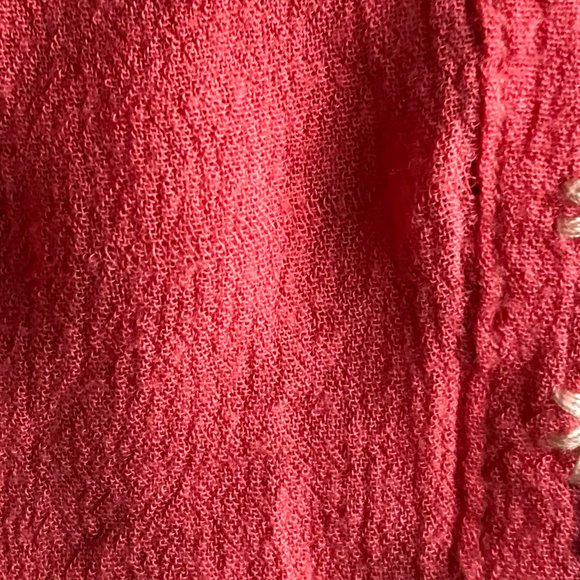 Love Tree Coral Boho Embroidered Blouse Medium - Picture 10 of 11